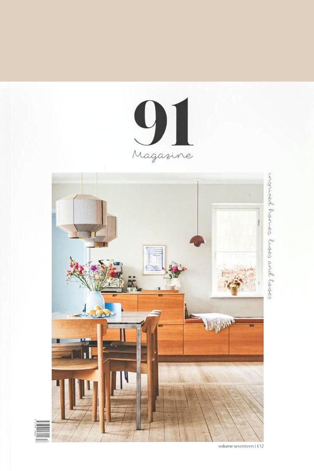 91 Magazine Volume 17 cover (calm interiors shot of dining table)