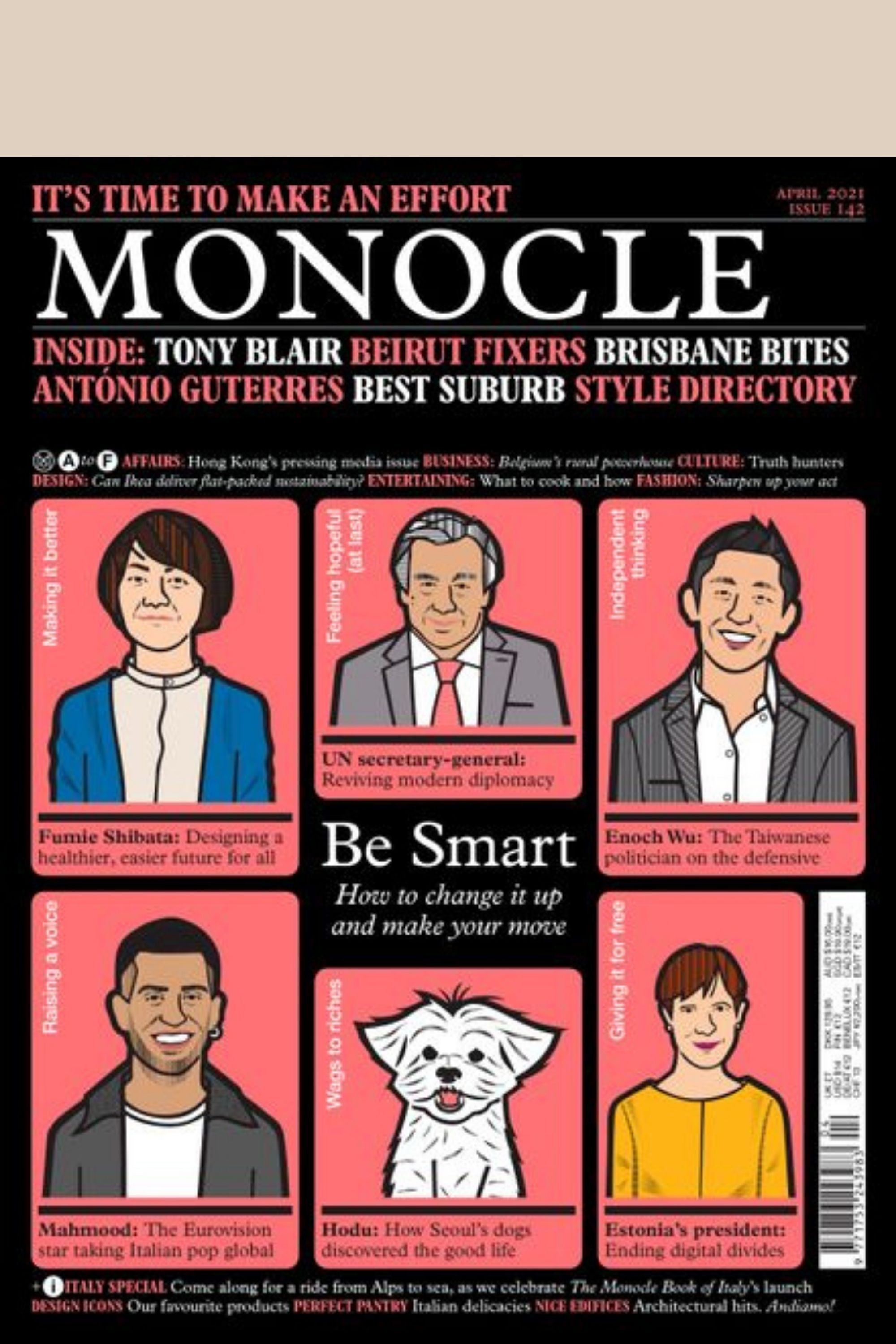 Monocle Magazine Issue 142 April 2021 'Be Smart' Front cover