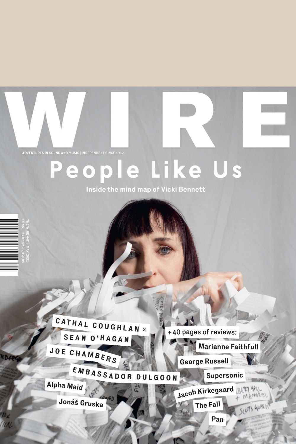 Front cover of The Wire Magazine Issue 447 featuring Vicki Bennett