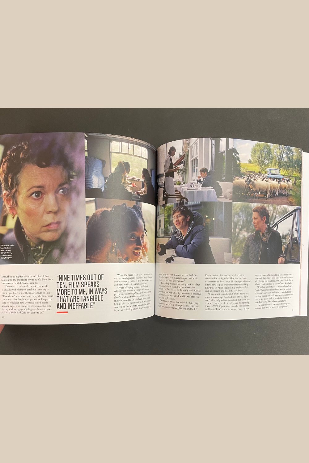 Stills from Burberry films in Autumn 2025 issue of Creative Review