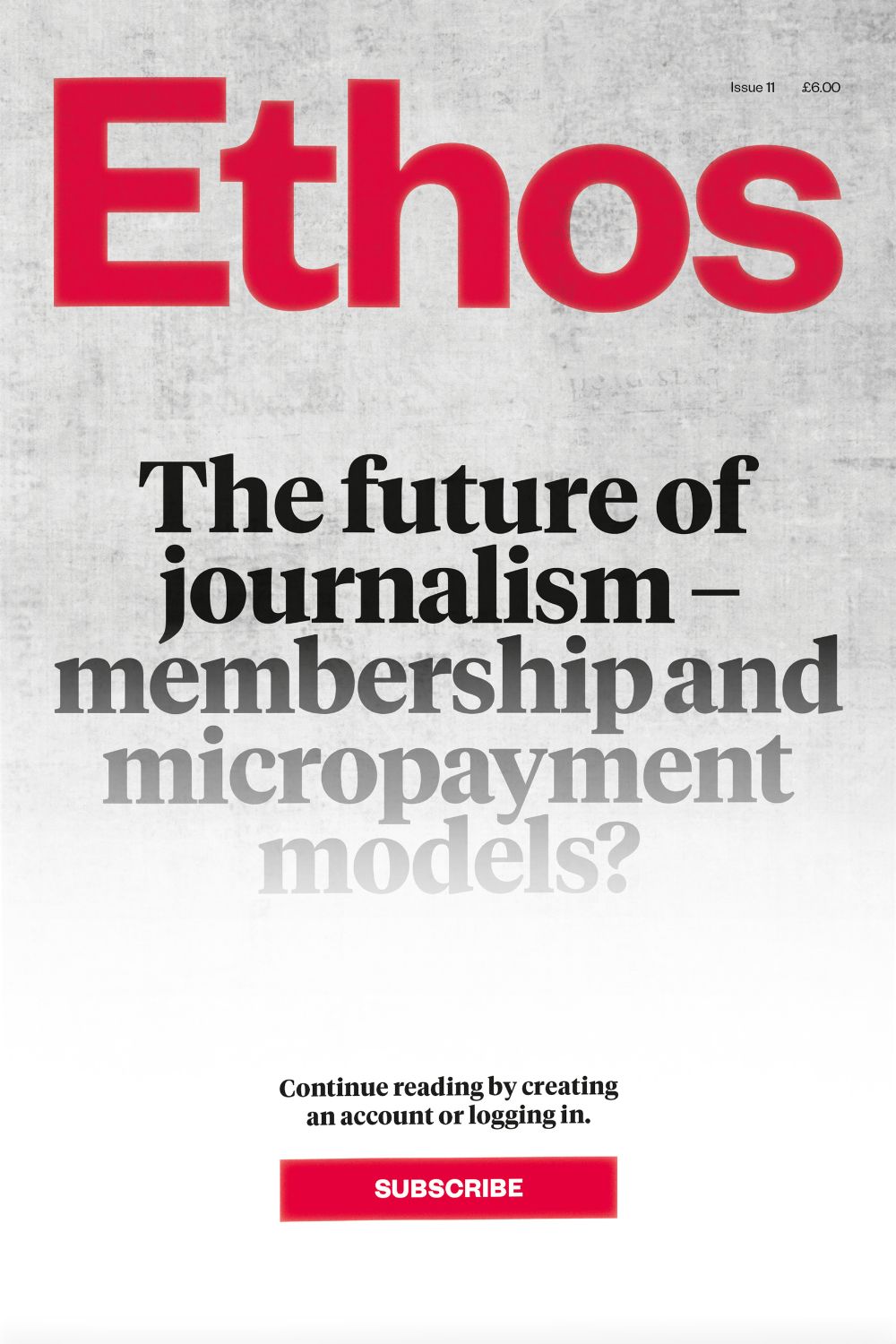 Ethos Issue 11 cover