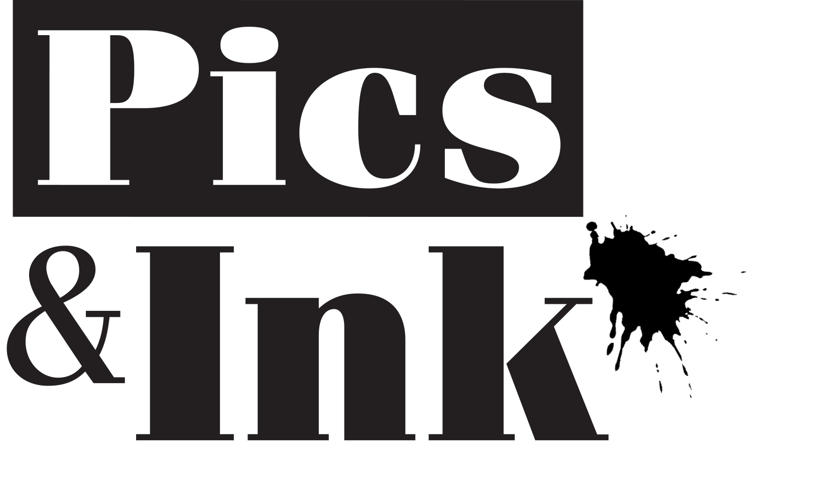 Pics & Ink independent magazine shop logo