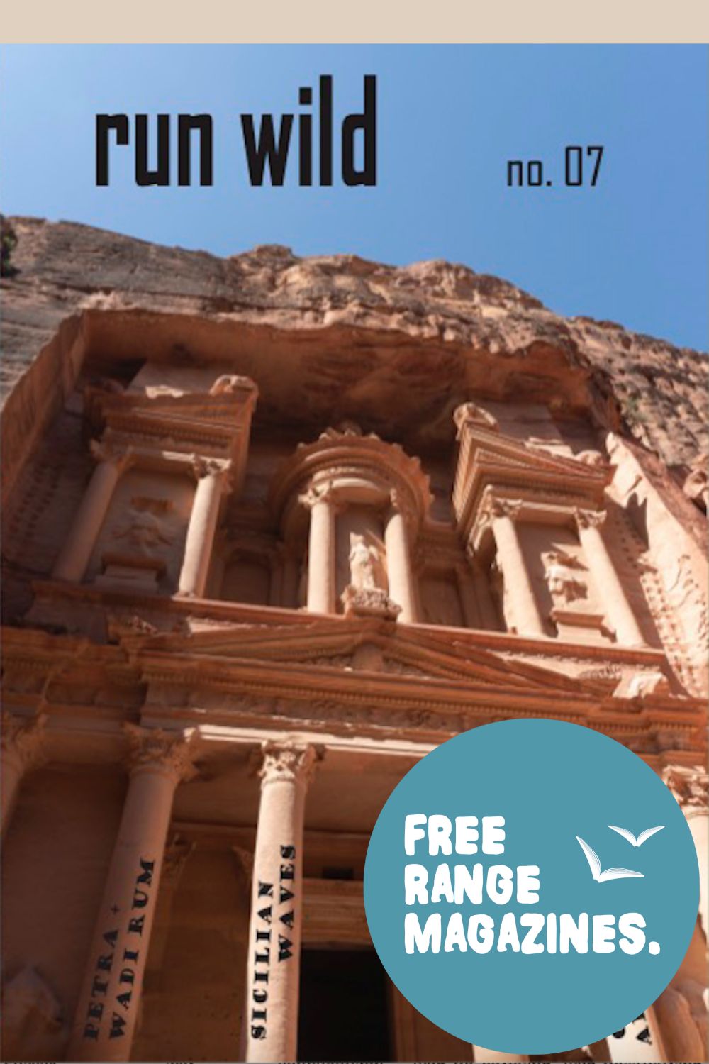 Run Wild magazine with Free Range Mags sticker