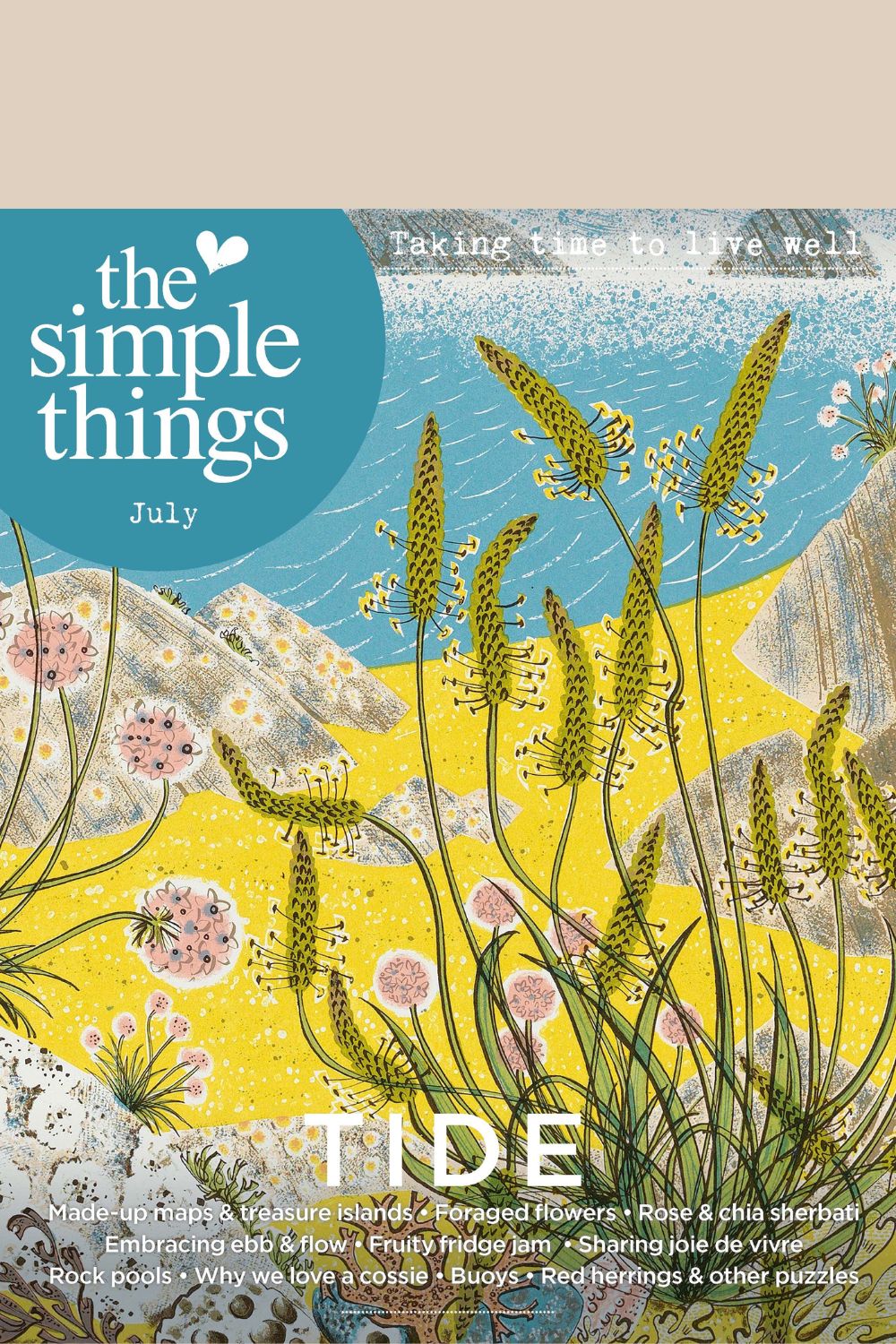 The Simple Things July issue 'Tide' (illustration by Angie Lewin)