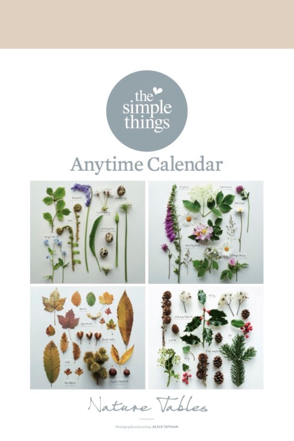 The Simple Things Nature Tables Calendar