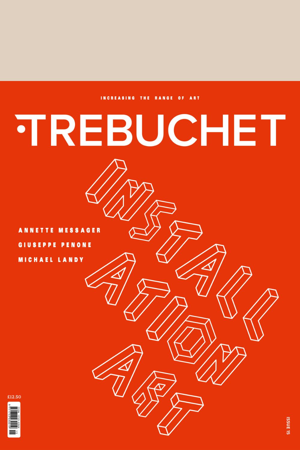Trebuchet Issue 15 cover "Installation Art" (red background)
