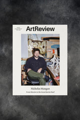 ARt-Review-May 2024 cover - artist Nicholas Mangan in his studio