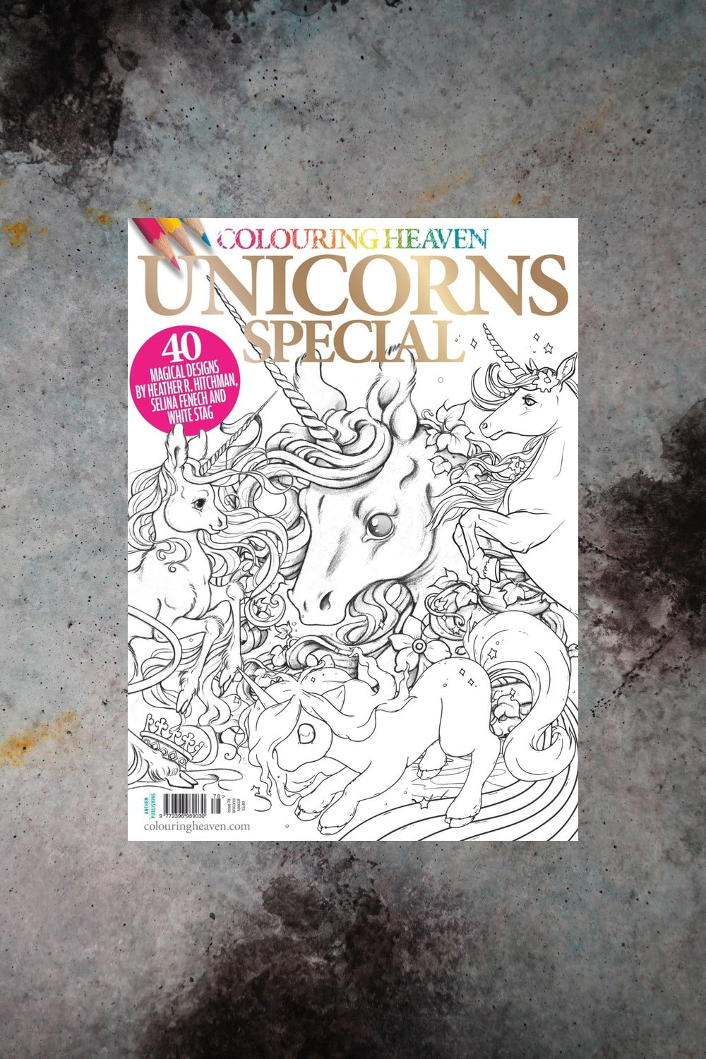 Front cover of colouring Heaven Unicorns Special Issue 78