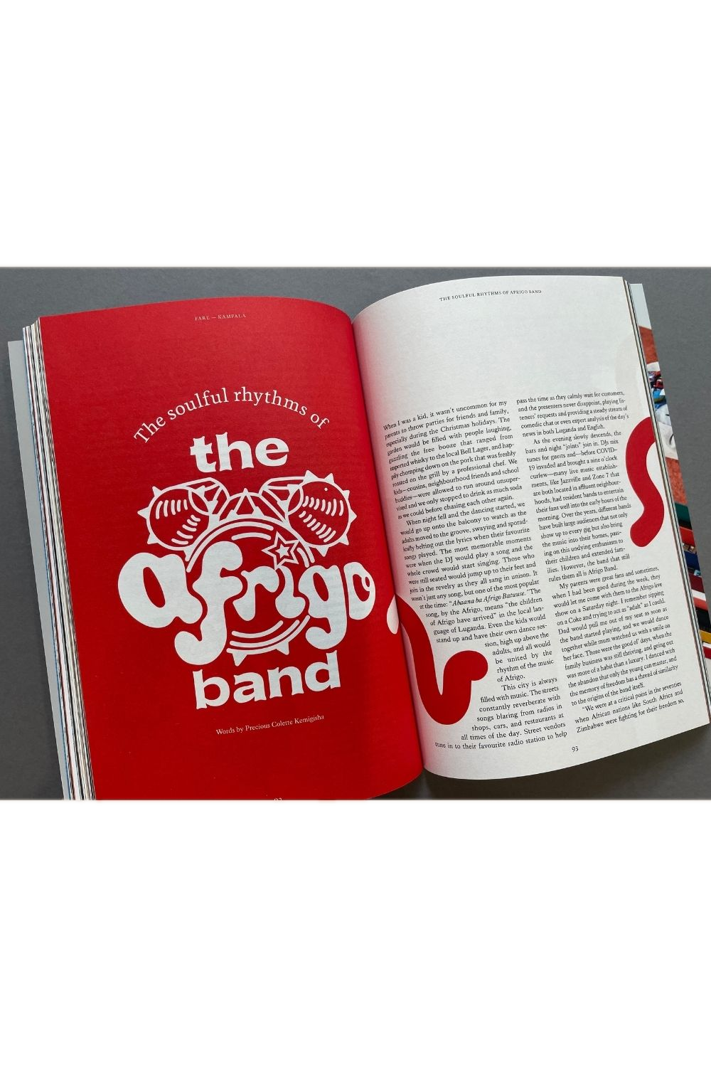 Inside Issue 9 of Fare - the Afrigo band