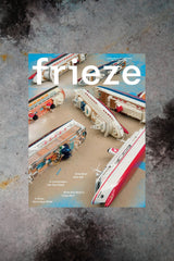 Frieze Issue 241 cover featuring artwork by Nina Beier (cruise ships on their sides)