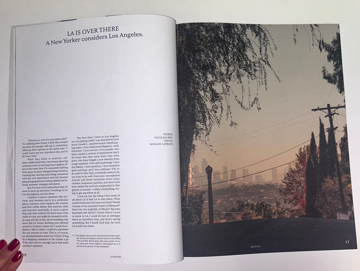 Kinfolk, Issue 56, Los Angeles California