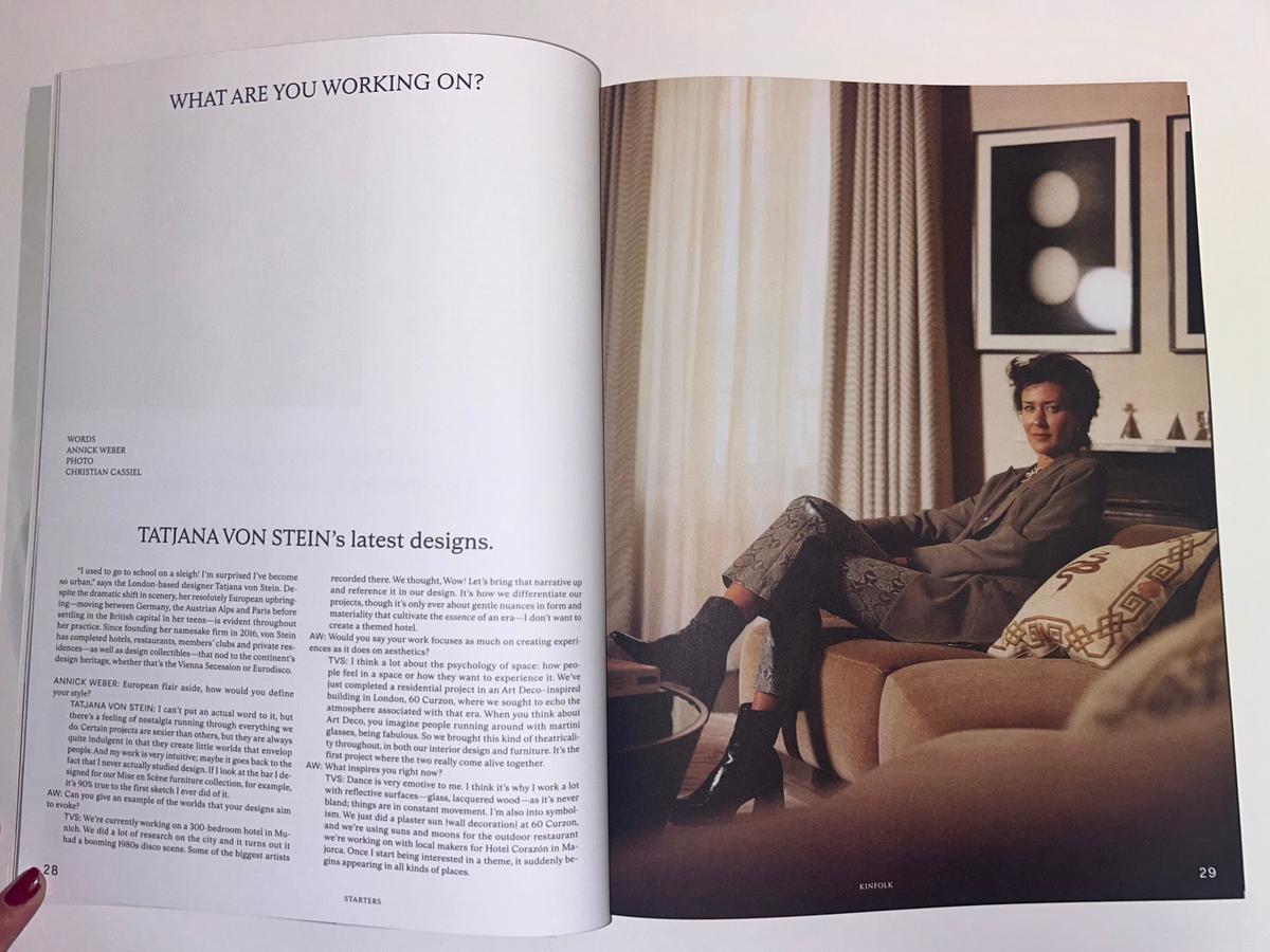 Kinfolk, Issue 56, Tatjana von Stein&#39;s latest designs, California