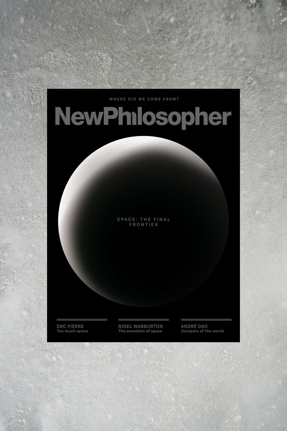 Front cover of the Space issue of New Philosopher magazine