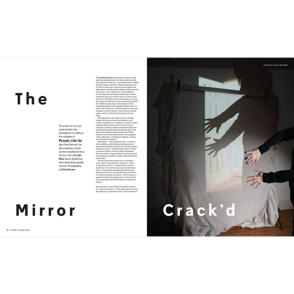 Inside pages of issue 447 of The Wire magazine