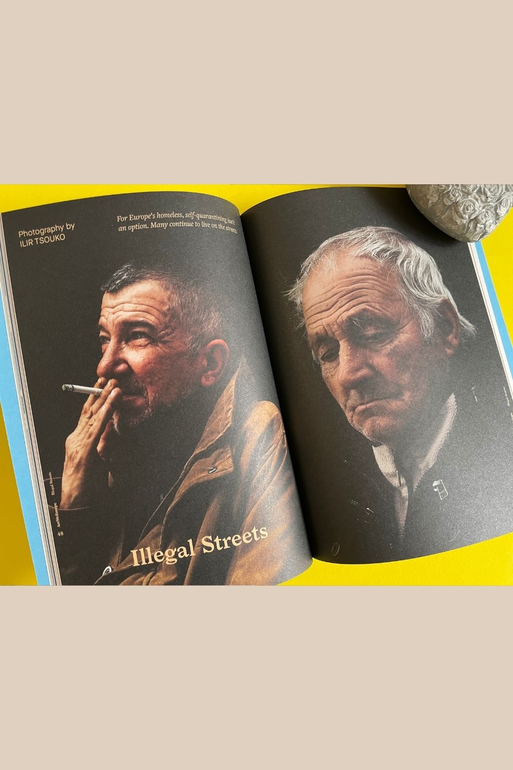 Inside Issue 7 of Are We Europe. Photographs of the homeless in the pandemic
