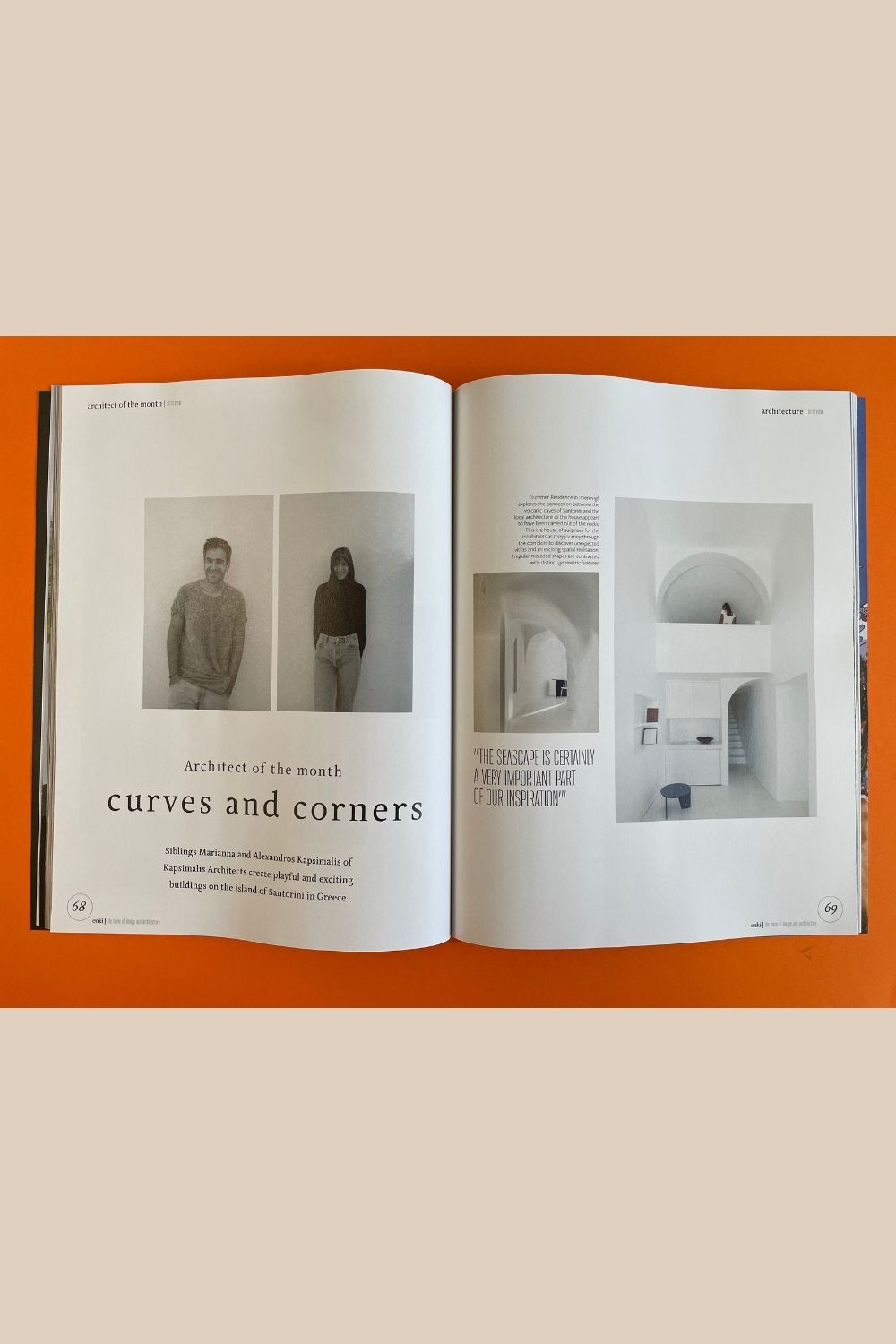 Inside issue 36 of Enki Magazine curves and Corners