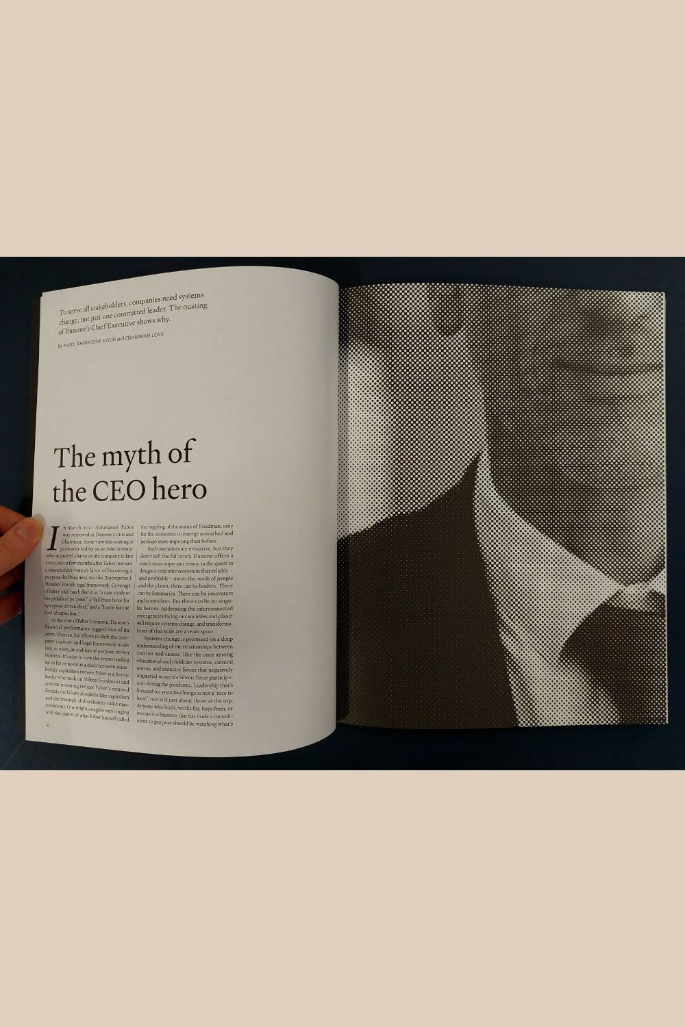 Article on CEOs, in The Beautiful Truth issue 1